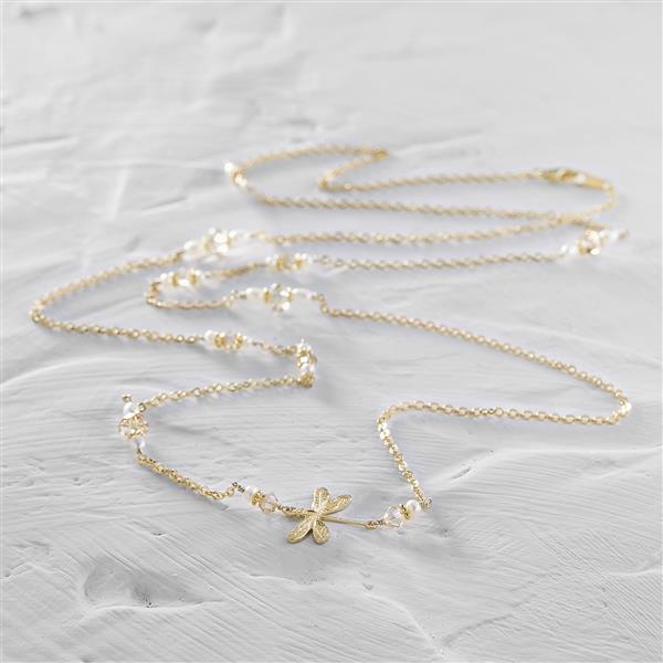 Dragonfly in the sun. Long necklace