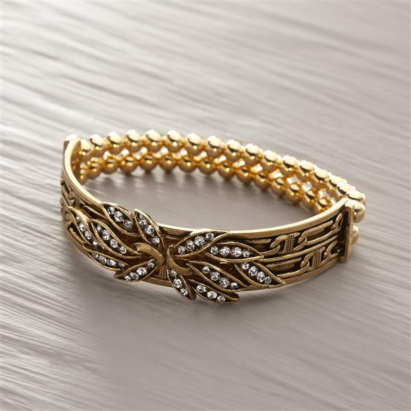 Nostalgic. Cuff bracelet with crystals