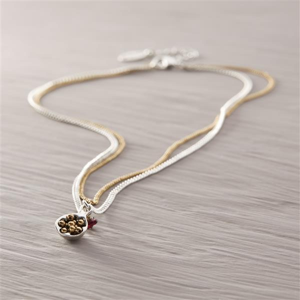 Melodies of Jaffa. Necklace with pomegranate pendant