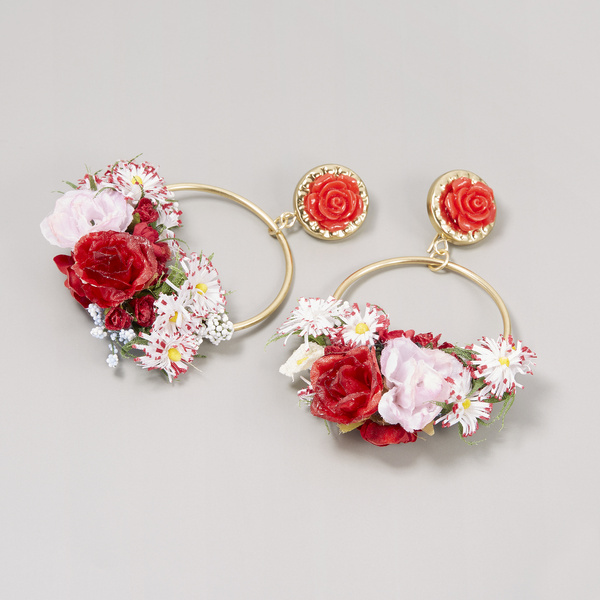 SCENT OF SICILY. Drop earrings with flowers