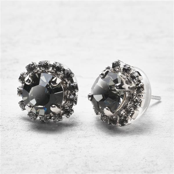 In the shade of grey diamonds. Earrings