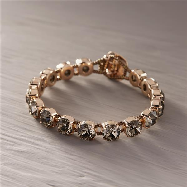 Quite beautiful. Bracelet with grey crystals