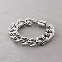 Awareness. Silver chain bracelet