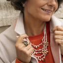 Shine a Light. Small hoops with pink crystals