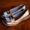 Smart Summer. Golden loafers with mesh