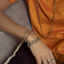 My thoughts are far away. Bracelet with crystals