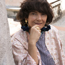 SECRET GARDEN. Hoops with green and black flowers