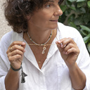 Graceful. Delicate ring with marbles