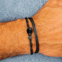 Amerigo Vespucci. Black bracelet for men