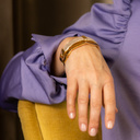 OCTAGON IN GOLD. Cuff bracelet