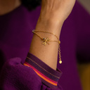 Blue tanzanites. Bracelet on a chain