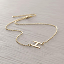 H for Hannah. Short necklace with a letter H