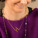 H for Hannah. Short necklace with a letter H