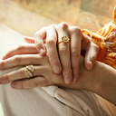 TO THE SUN. Ring with a real flower