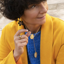 NIGHT GARDEN. Drop earrings with flowers