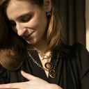 Santo Versace. Necklace with a black lion