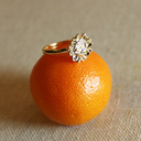 TO THE SUN. Ring with a real flower