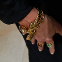 Springtime awakening. Ring with a ruby crystal