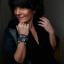 Remember me. Grey leather bracelet