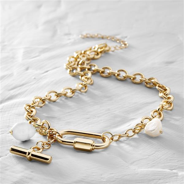 Bad girls do it well. Unusual, gold-plated necklace
