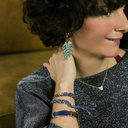 A DASH OF EXOTIC. Monstera leaf drop earrings