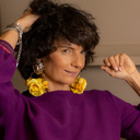 Lucky girl. Grey leather bracelet