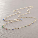 LIKE CANDY. Long necklace with colorful crystals