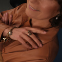 BEE HAPPY. Adjustable ring in Vintage Gold