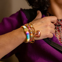 You are crazy. Colorful bracelet with a conch