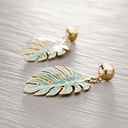 A DASH OF EXOTIC. Monstera leaf drop earrings