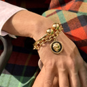 À LA VERSACE. Bracelet with a lion