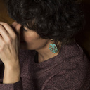 A DASH OF EXOTIC. Monstera leaf drop earrings