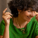 Bad girls do it well. Unusual, gold-plated necklace