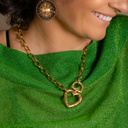 Love is madness. Chain necklace with a heart