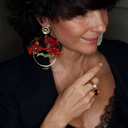 Springtime awakening. Ring with a ruby crystal