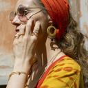 Graceful. Delicate ring with marbles