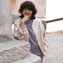 SECRET GARDEN. Hoops with green and black flowers