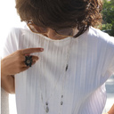 MORTICIA. Double ring with flowers