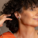 In the shade of grey diamonds. Earrings