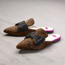 The Panther. Leopard print mules