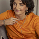 My thoughts are far away. Bracelet with crystals