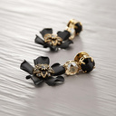 NIGHT GARDEN. Drop earrings with flowers