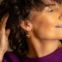 FLYING ABOVE THE GROUND. Delicate butterfly earrings