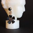 NIGHT GARDEN. Drop earrings with flowers