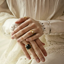 Graceful. Delicate ring with marbles