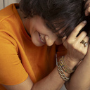 My thoughts are far away. Bracelet with crystals