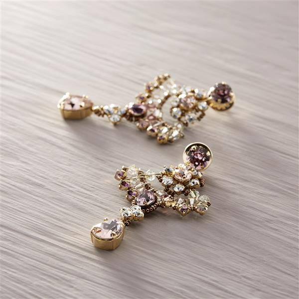 Renata. Spectacular earrings with crystals