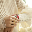 Graceful. Delicate ring with marbles