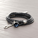 I RECOMMEND MINIMALISM. Dark grey leather bracelet