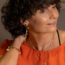 Caramel heart. Bracelet with heart shaped pendant